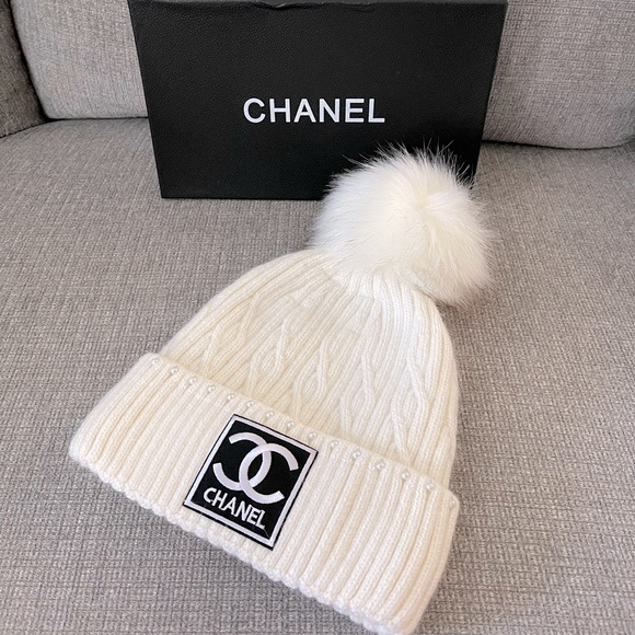 Chanel Hat Beanie Pompom 
